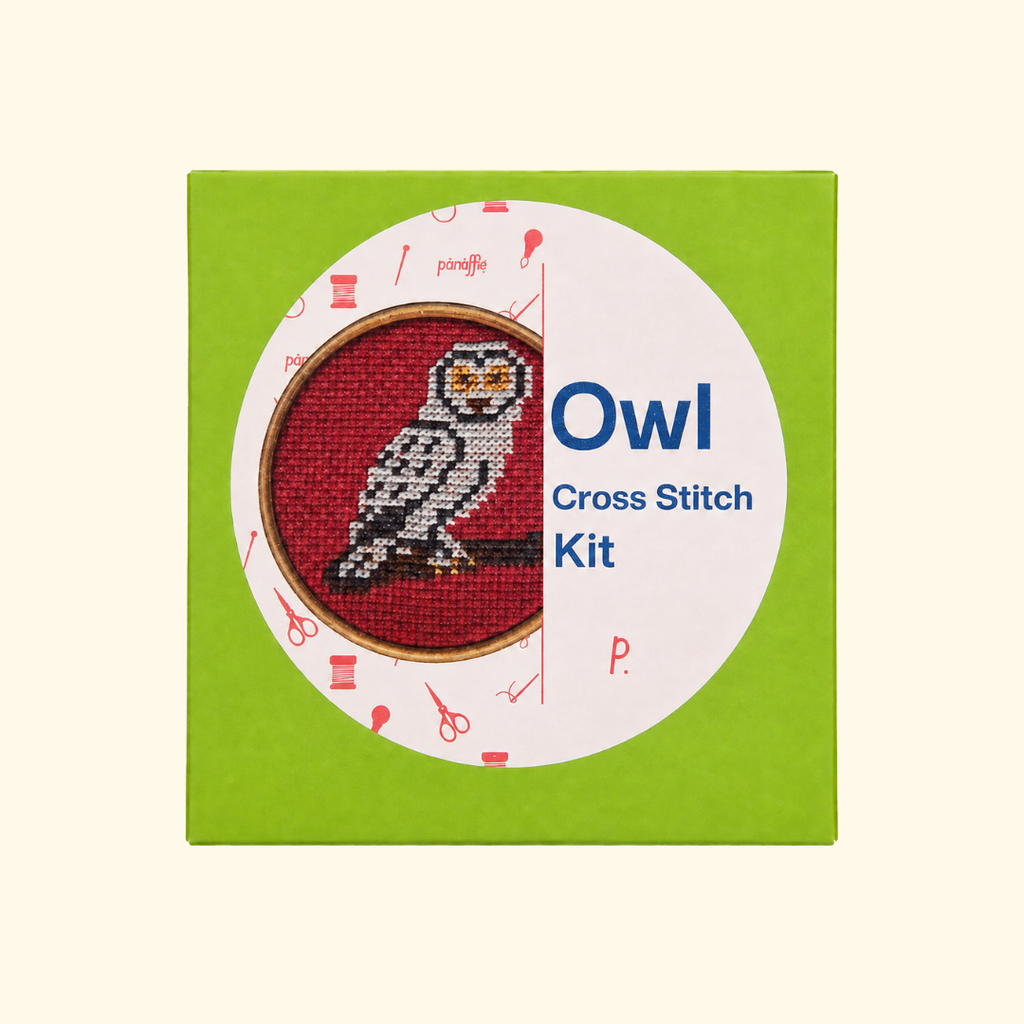 Paraffle mini owl cross stitch kit 