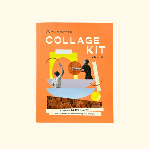Front cover of Collage Kit Magazine Vol. 2 featuring curated imagery for collage, journaling and paper craft projects