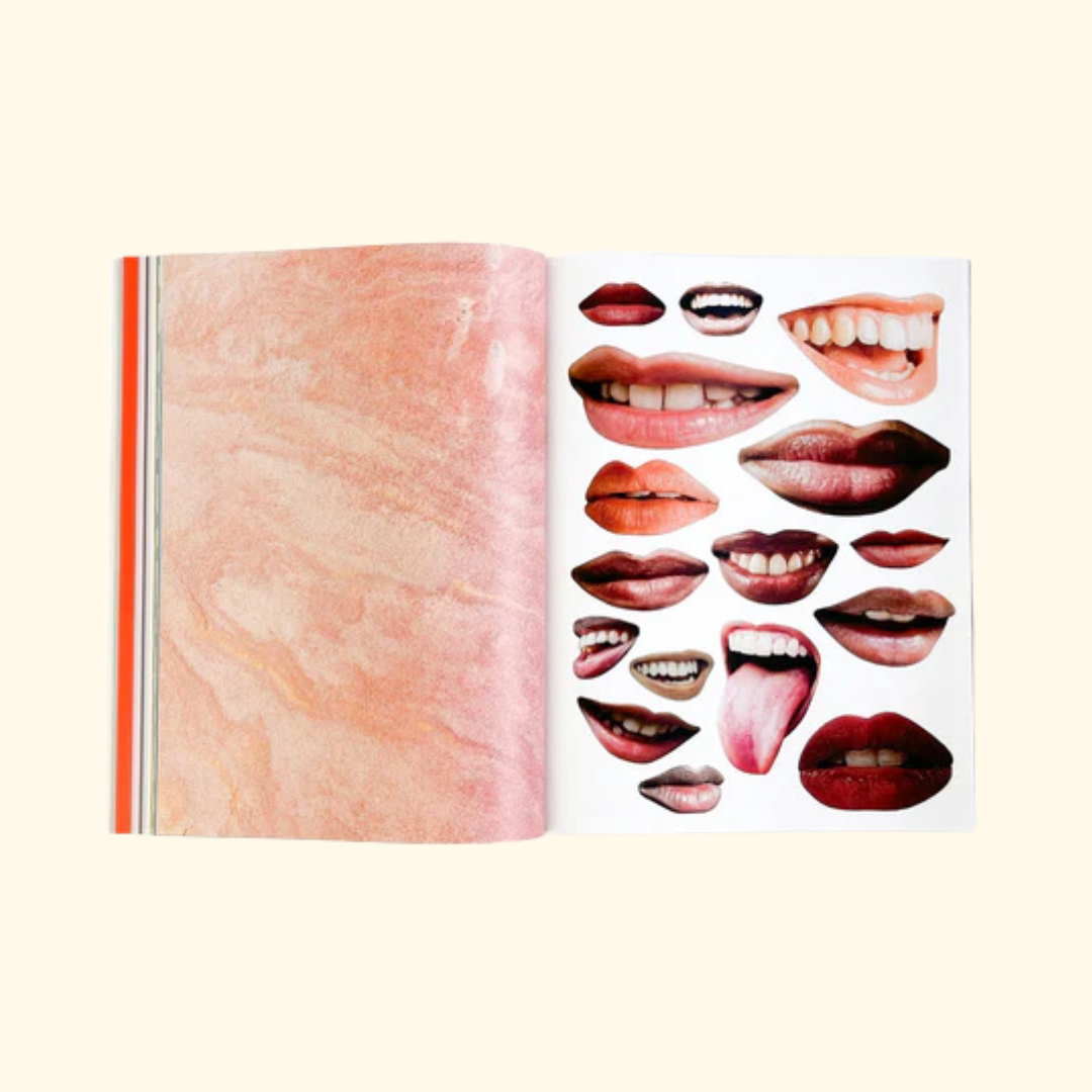 Open spread from Collage Kit Magazine Vol. 2 featuring curated imagery and decorative paper elements