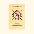 Dala Horse Magnetic Needle Minder by Unwind Studio displayed on its cream packaging card.