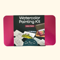 Italian Fields Watercolour Painting Kit by Cate Paper Co presented in its beautifully illustrated keepsake tin.