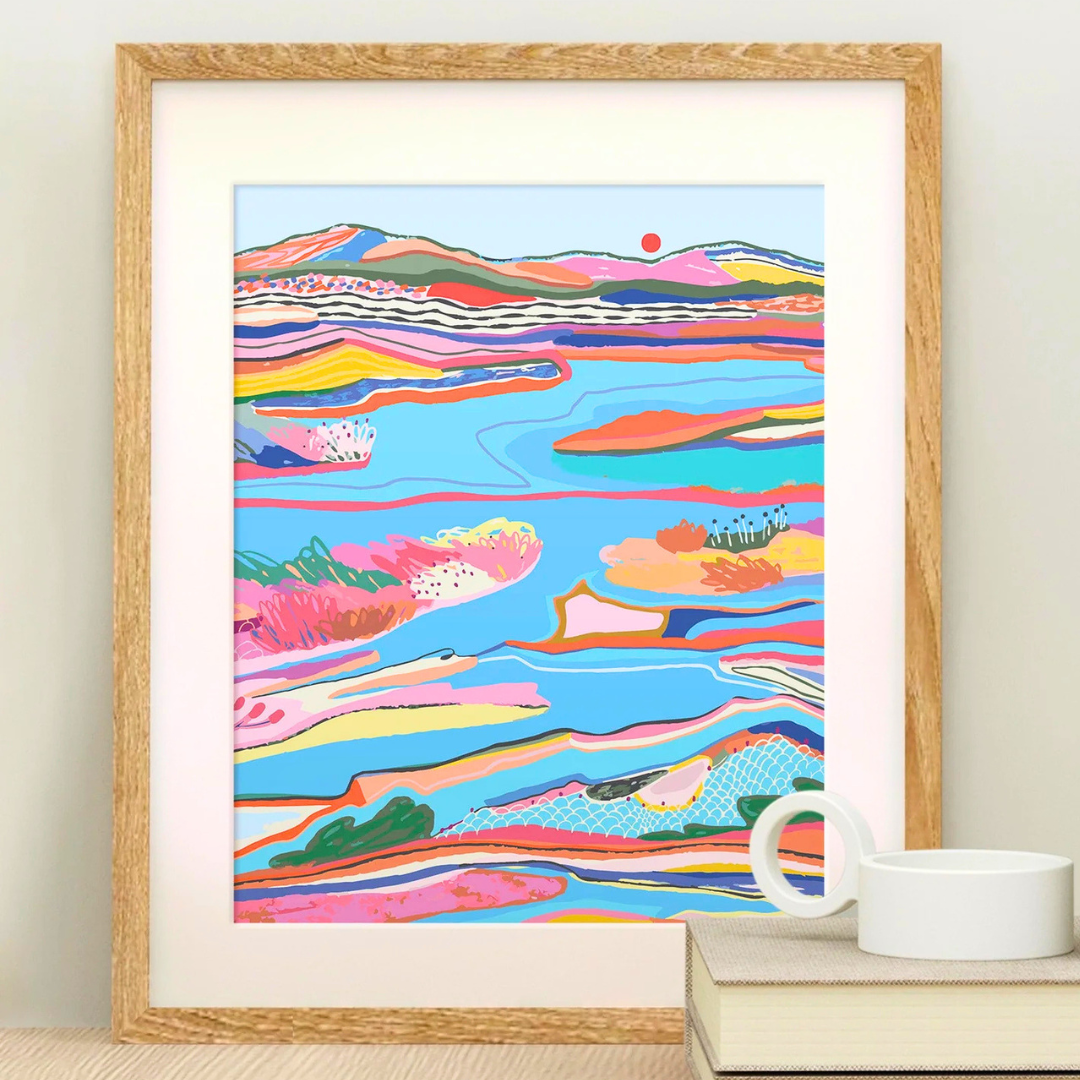 Framed Lake Windemere paint by numbers artwork by Journey Of Something