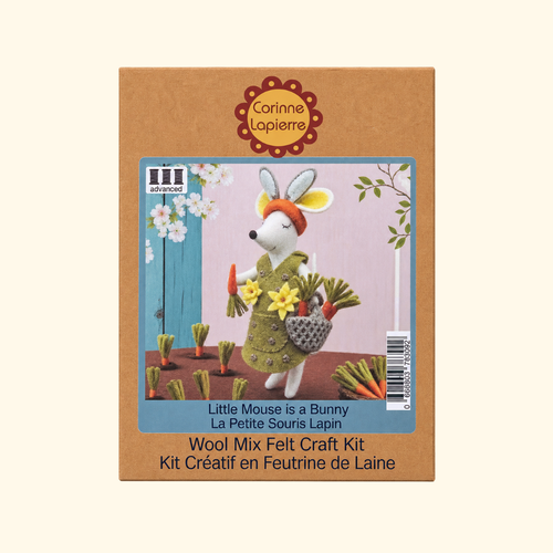 Corinne Lapierre Little Mouse The Gardener Felt Craft Kit shown in its illustrated presentation box.