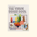Front cover of Make Your Own Vision Board Book featuring curated imagery and prompts for goal setting and visualisation