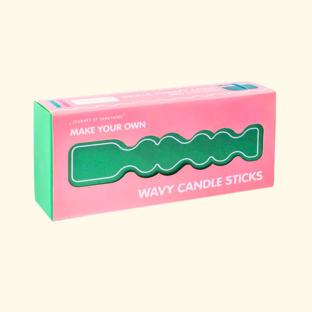 Make Your Own Wavy Candle Sticks Kit by Journey Of Something box packaging.