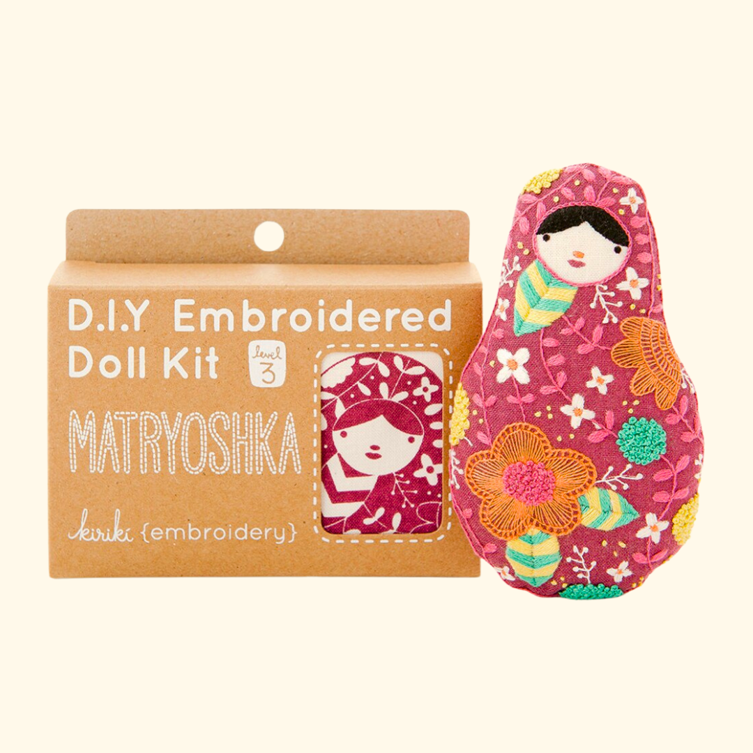 Kiriki Press Matryoshka embroidery kit packaging