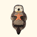 Finished otter embroidery kit by Kiriki Press