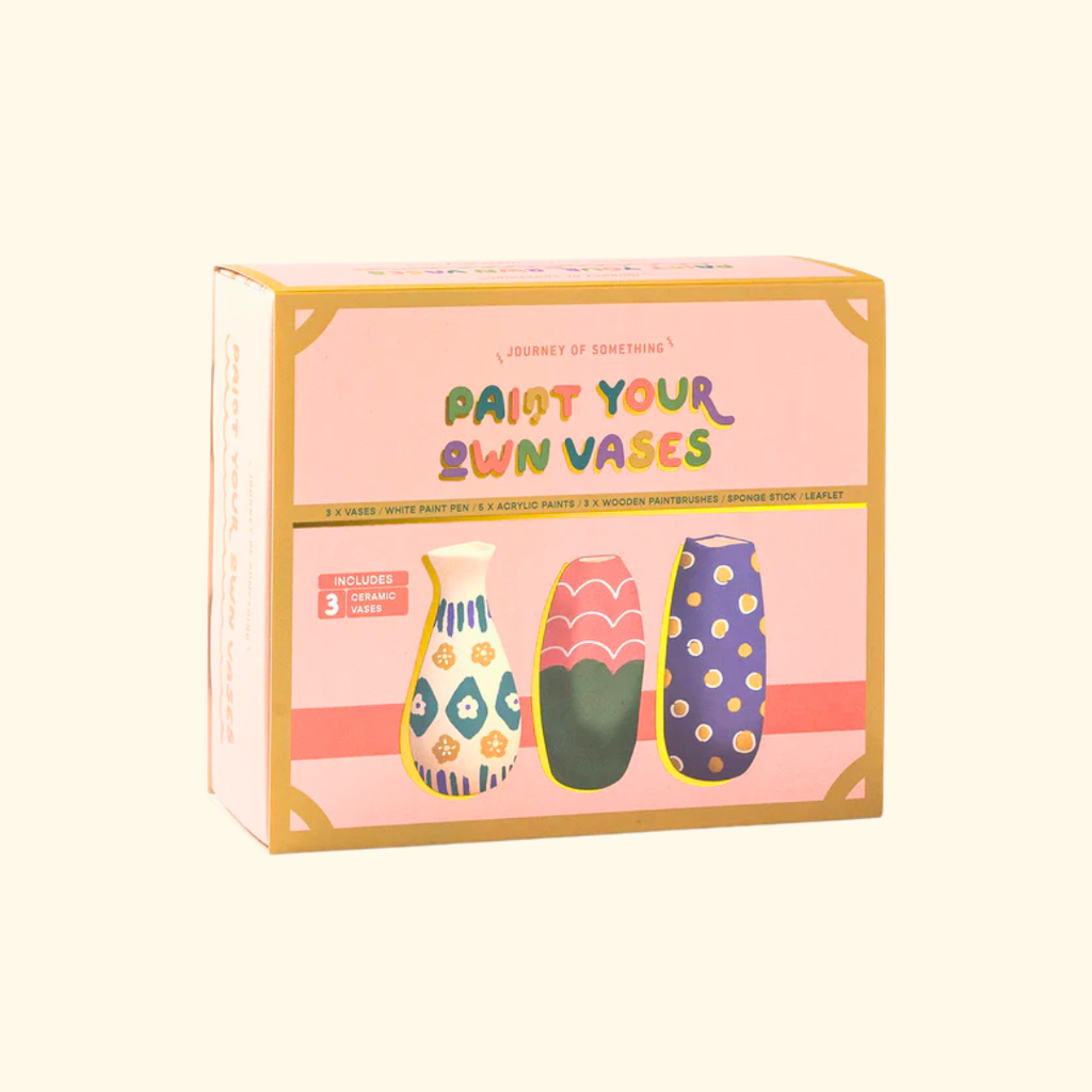 Paint Your Own Vases Kit by Journey Of Something in original box packaging.