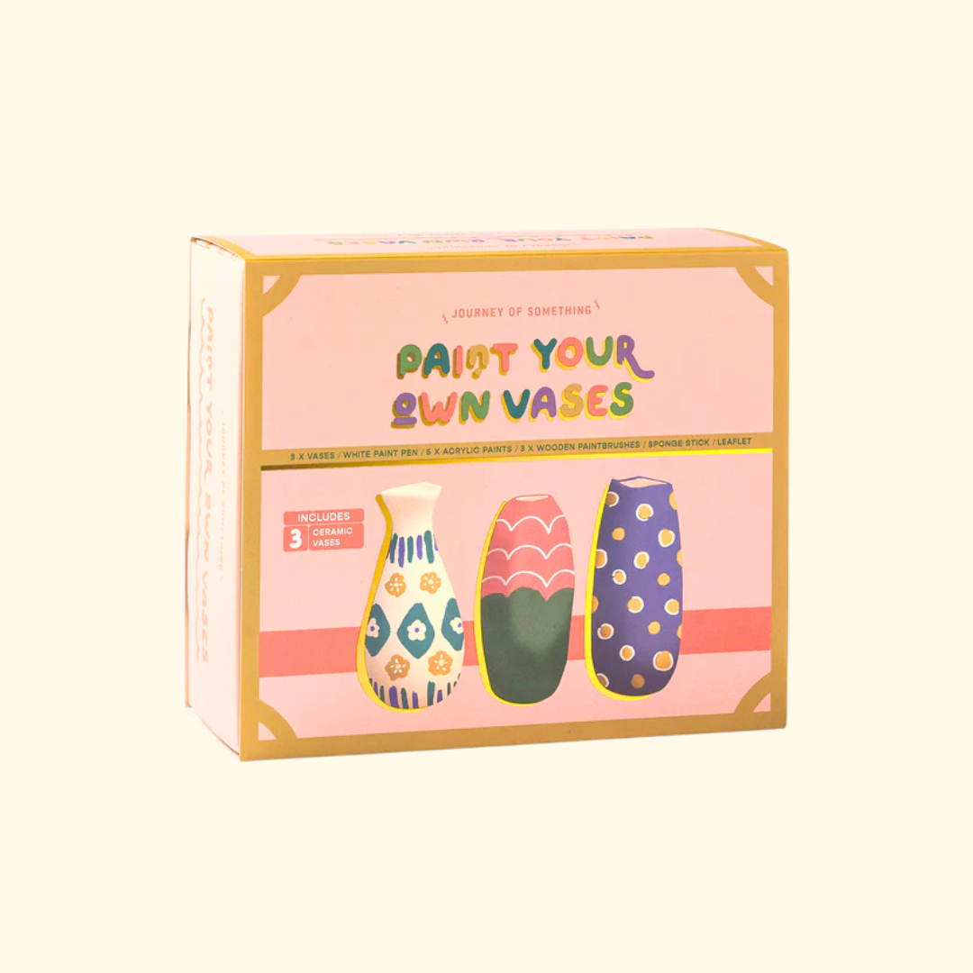 Paint Your Own Vases Kit by Journey Of Something in original box packaging.