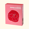 Pink Paper Flower Making Kit box featuring illustrated red flower artwork