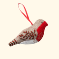 Finished Red Robin felt craft kit by Corinne Lapierre displayed against a plain background.