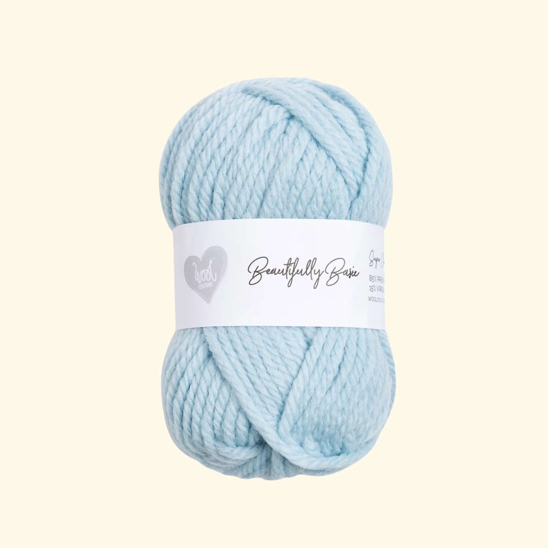 The Merino yarn included in the Wool Couture Scarf Crochet Kit.
