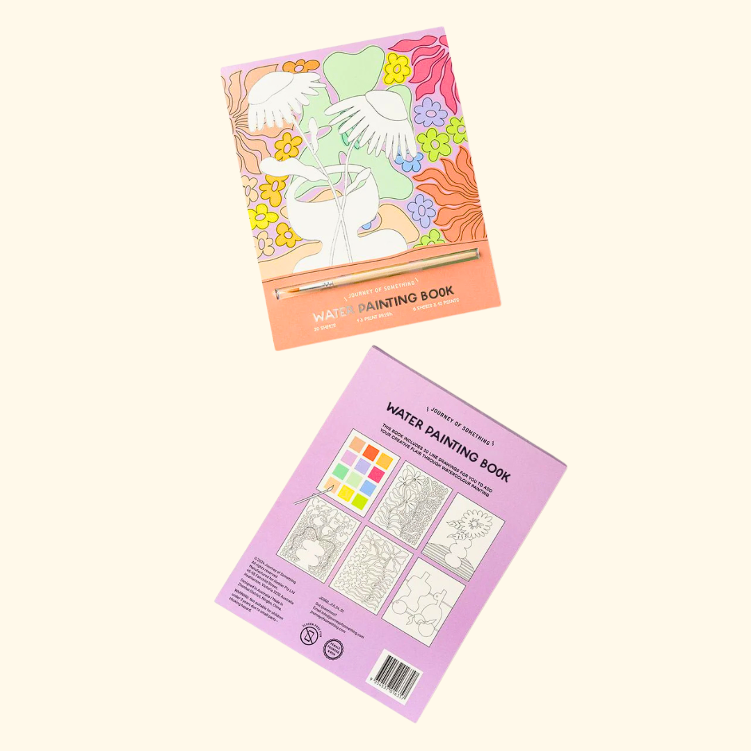 Back cover of the Watercolour Painting Book by Journey Of Something